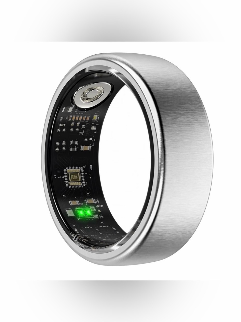 Smart Ring, Fitness & Health Tracker, Silver, Silver Size 10